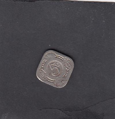 Beschrijving: 5 Cent WILHELMINA